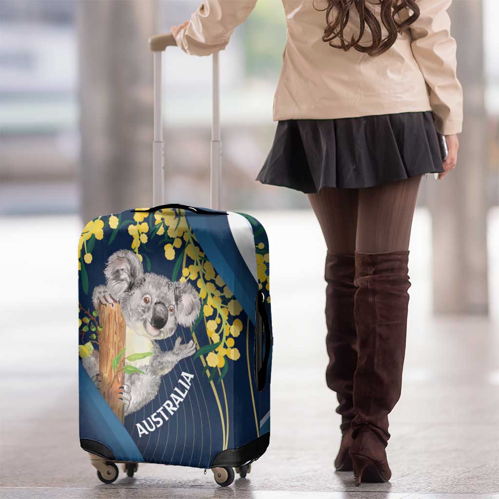Australia Day Luggage Cover Koala Blue Modern Vibe