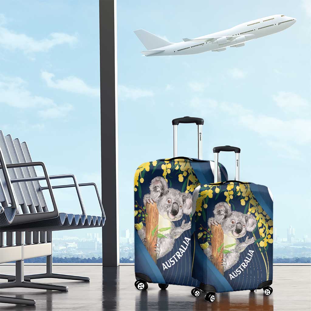 Australia Day Luggage Cover Koala Blue Modern Vibe