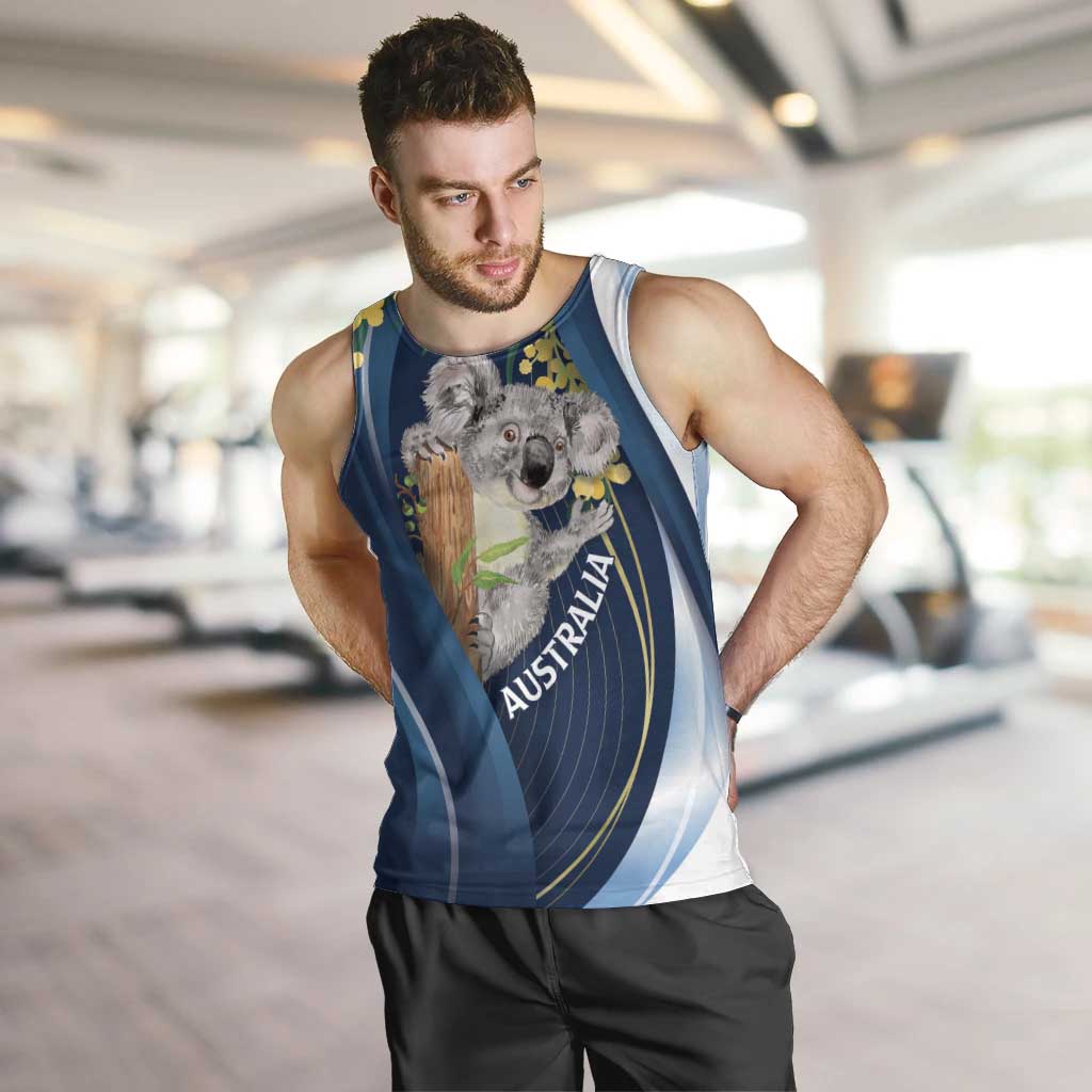 Australia Day Men Tank Top Koala Blue Modern Vibe