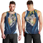 Australia Day Men Tank Top Koala Blue Modern Vibe