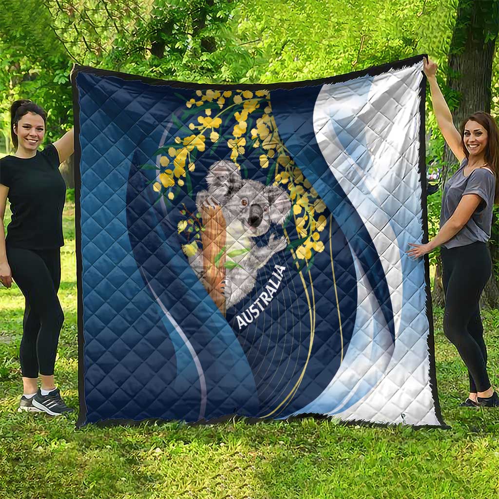 Australia Day Quilt Koala Blue Modern Vibe