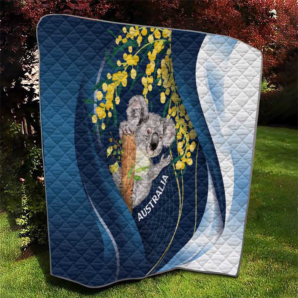 Australia Day Quilt Koala Blue Modern Vibe