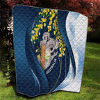 Australia Day Quilt Koala Blue Modern Vibe