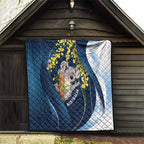 Australia Day Quilt Koala Blue Modern Vibe