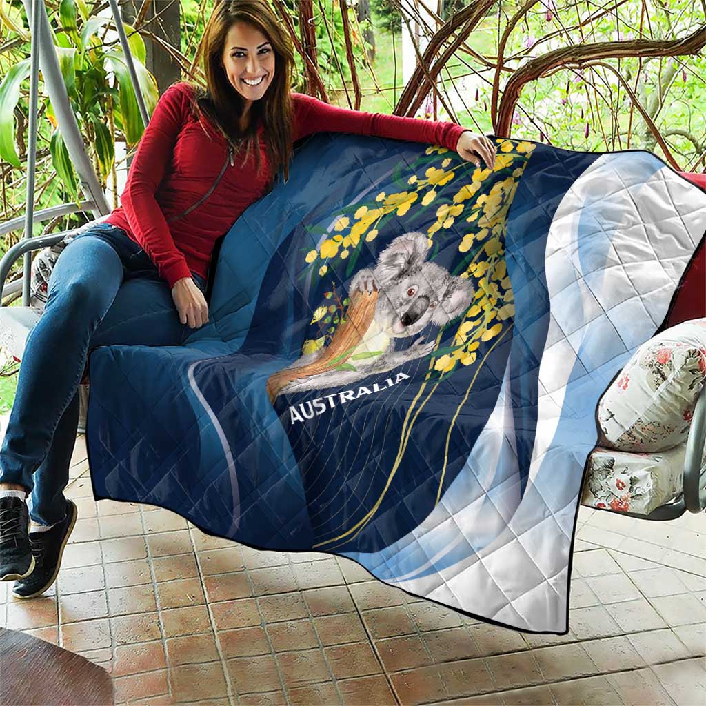 Australia Day Quilt Koala Blue Modern Vibe