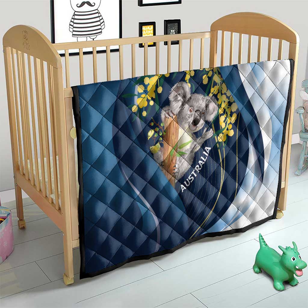 Australia Day Quilt Koala Blue Modern Vibe