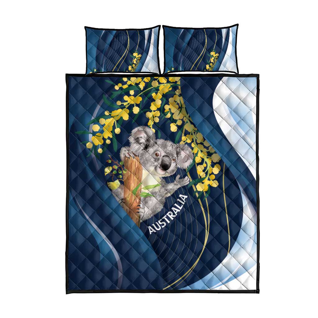 Australia Day Quilt Bed Set Koala Blue Modern Vibe