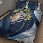 Australia Day Quilt Bed Set Koala Blue Modern Vibe