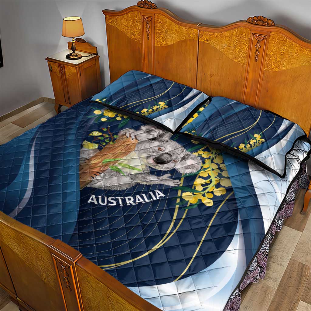 Australia Day Quilt Bed Set Koala Blue Modern Vibe