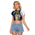 Australia Day Raglan Cropped T Shirt Koala Blue Modern Vibe