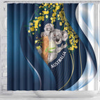 Australia Day Shower Curtain Koala Blue Modern Vibe