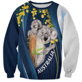 Australia Day Sweatshirt Koala Blue Modern Vibe