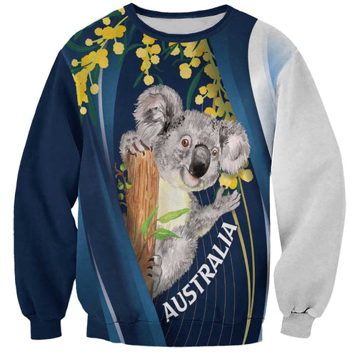 Australia Day Sweatshirt Koala Blue Modern Vibe