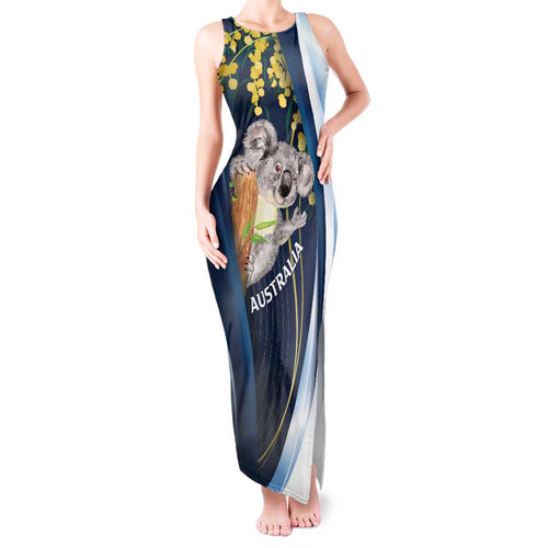 Australia Day Tank Maxi Dress Koala Blue Modern Vibe