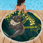 Australia Day Beach Blanket Koala Aboriginal Art