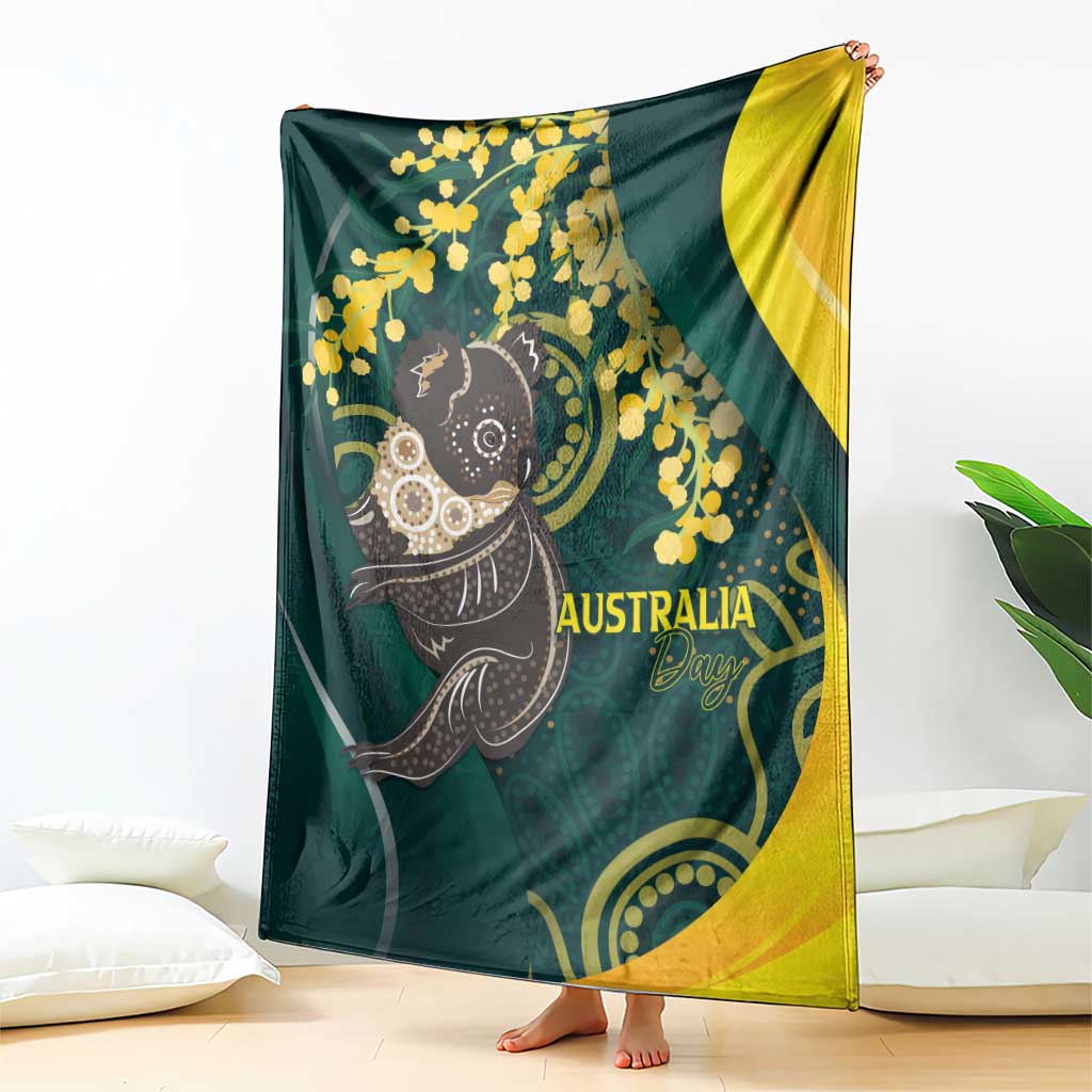Australia Day Blanket Koala Aboriginal Art