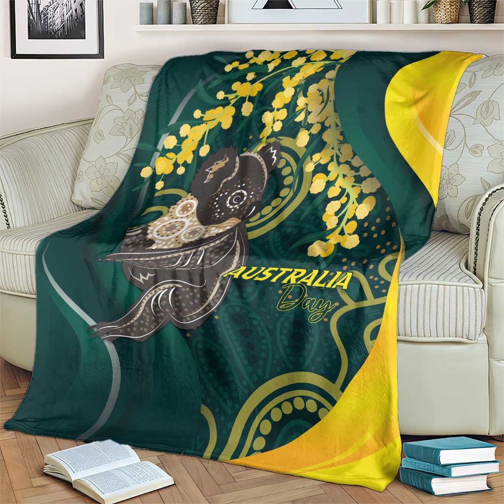 Australia Day Blanket Koala Aboriginal Art