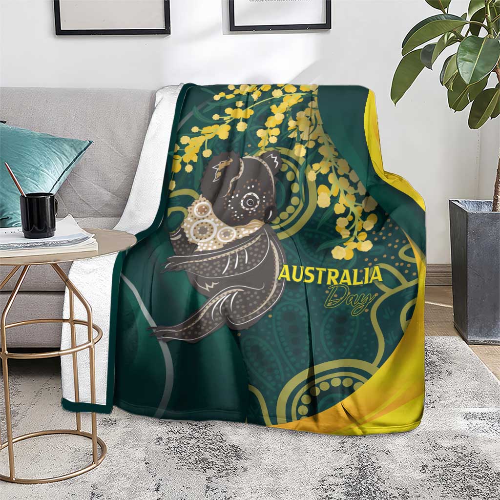 Australia Day Blanket Koala Aboriginal Art