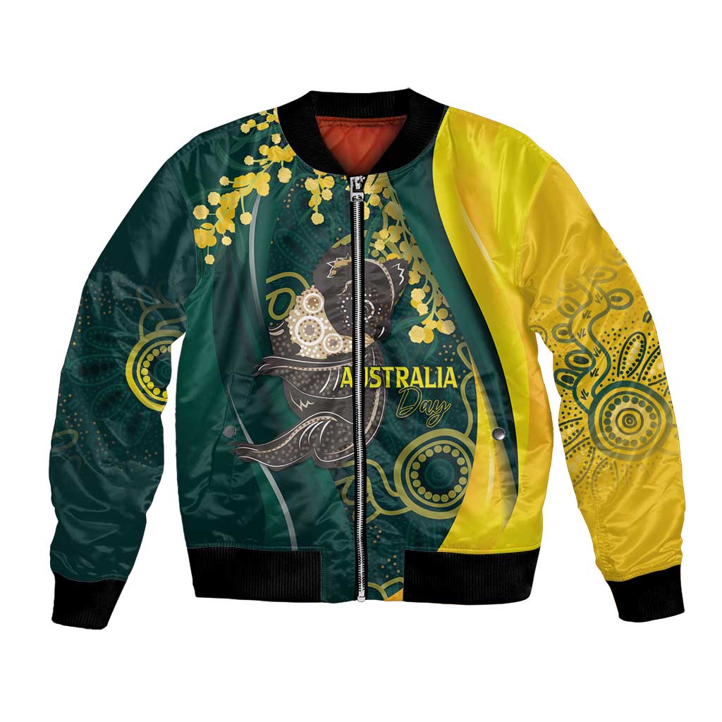 Australia Day Bomber Jacket Koala Aboriginal Art