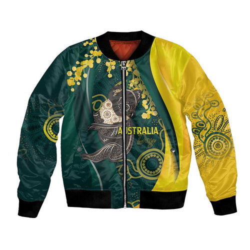 Australia Day Bomber Jacket Koala Aboriginal Art