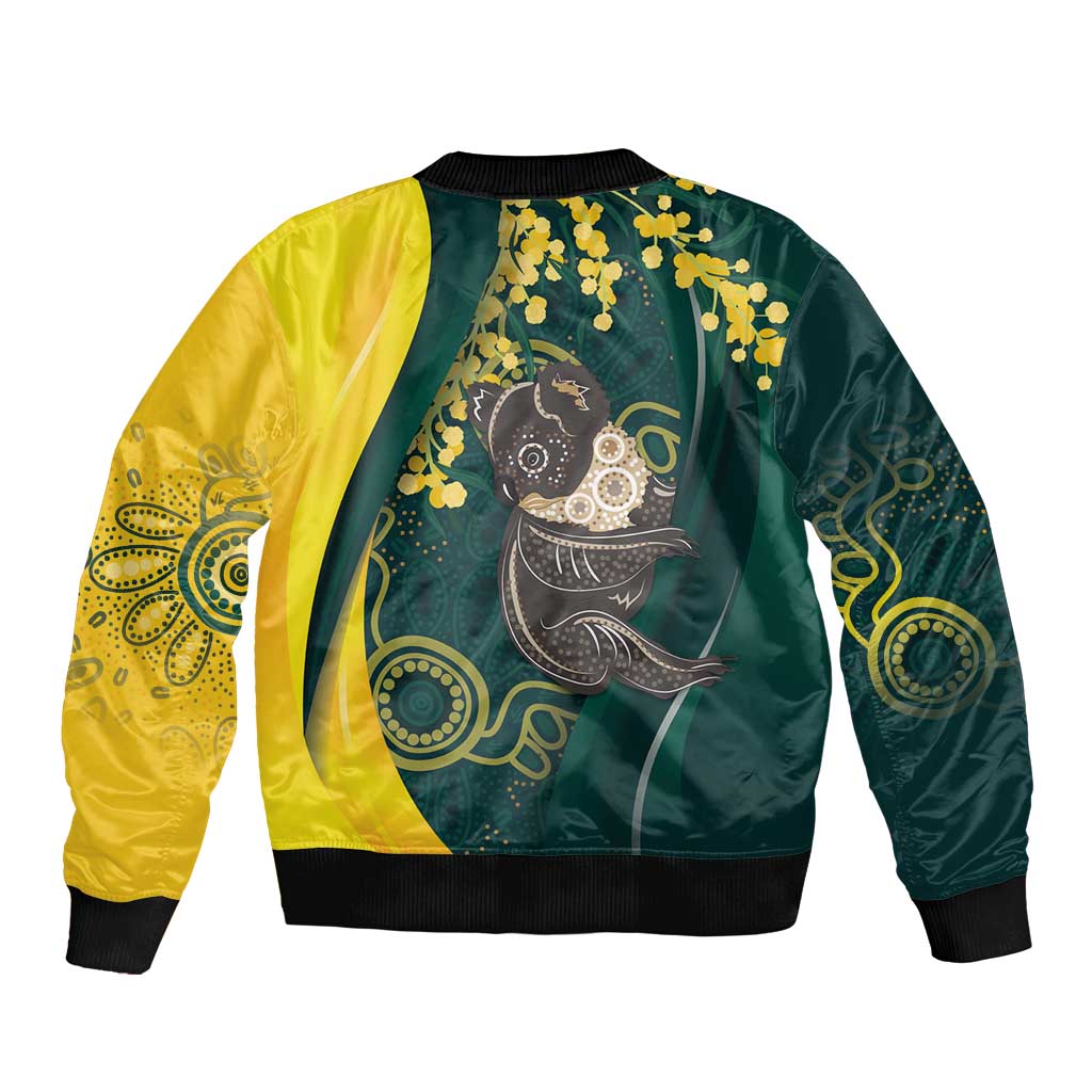 Australia Day Bomber Jacket Koala Aboriginal Art