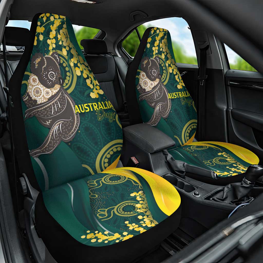 Australia Day Car Seat Cover Koala Aboriginal Art