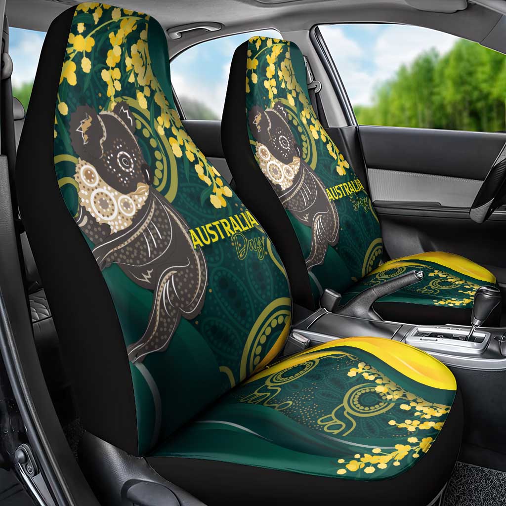 Australia Day Car Seat Cover Koala Aboriginal Art