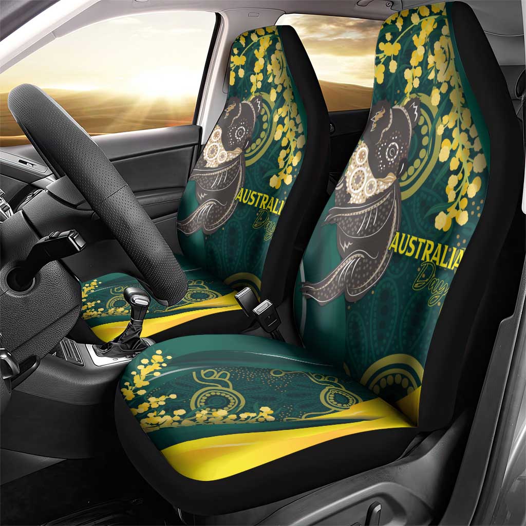 Australia Day Car Seat Cover Koala Aboriginal Art