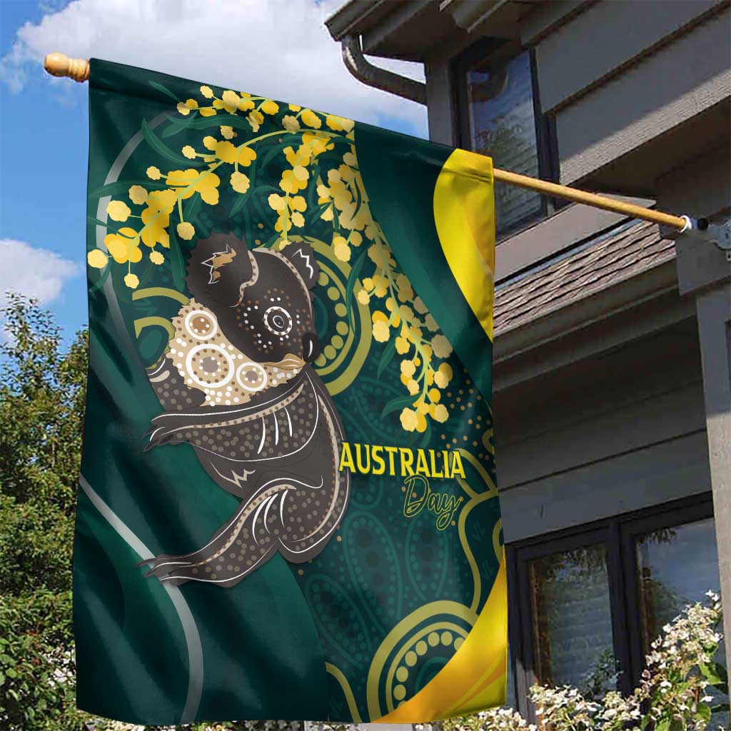 Australia Day Garden Flag Koala Aboriginal Art