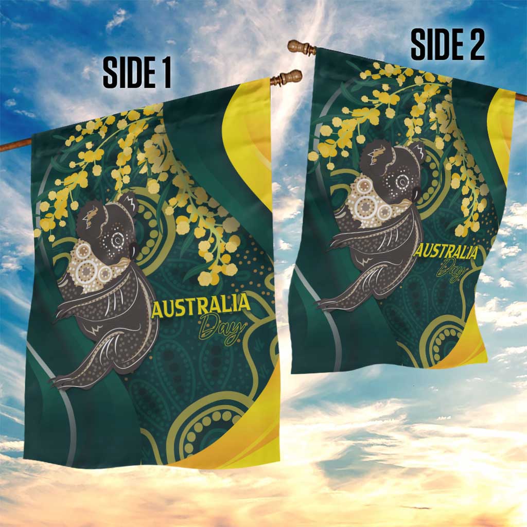 Australia Day Garden Flag Koala Aboriginal Art