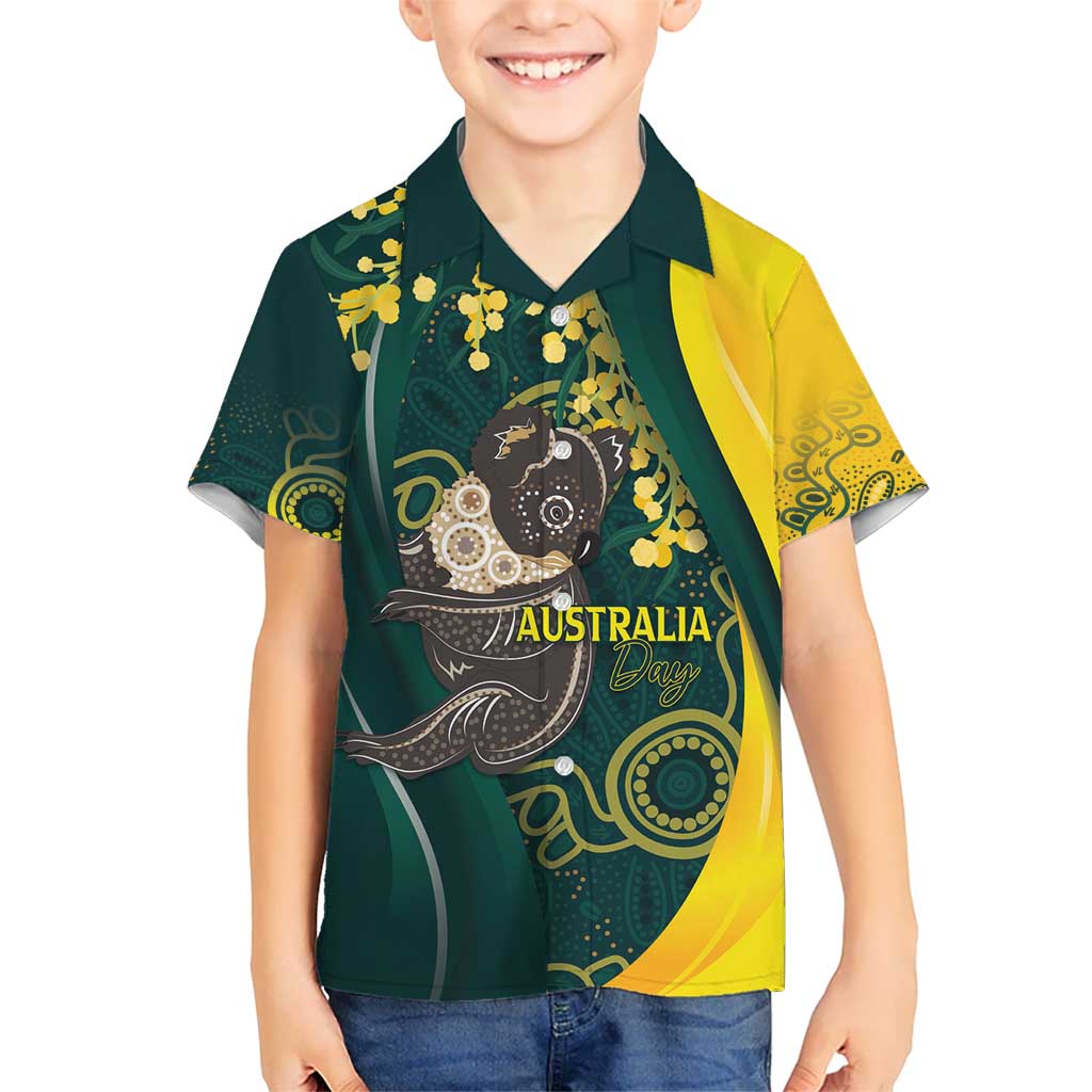 Australia Day Hawaiian Shirt Koala Aboriginal Art