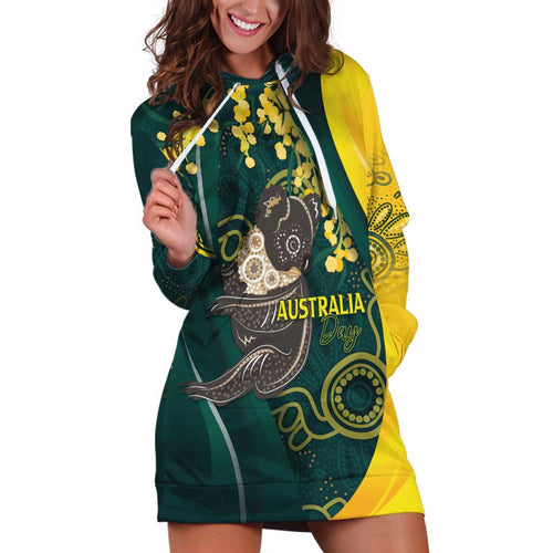Australia Day Hoodie Dress Koala Aboriginal Art