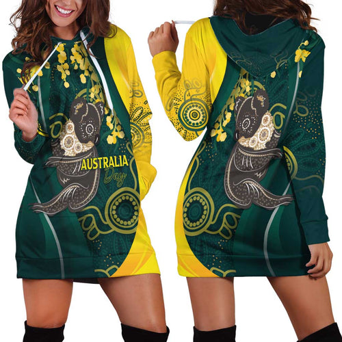 Australia Day Hoodie Dress Koala Aboriginal Art