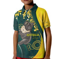 Australia Day Kid Polo Shirt Koala Aboriginal Art
