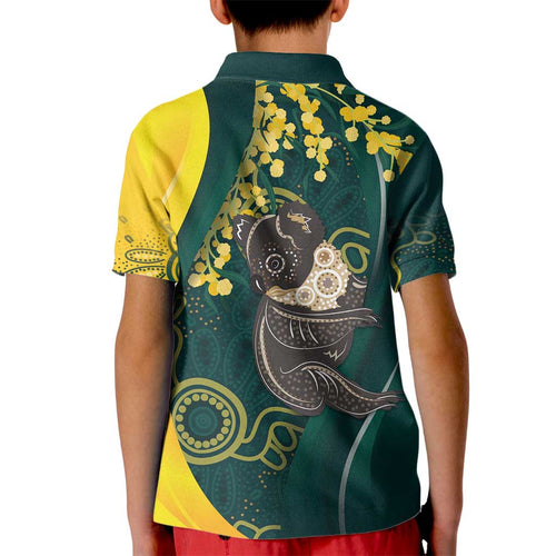 Australia Day Kid Polo Shirt Koala Aboriginal Art