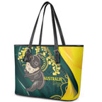 Australia Day Leather Tote Bag Koala Aboriginal Art