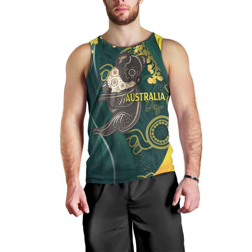 Australia Day Men Tank Top Koala Aboriginal Art