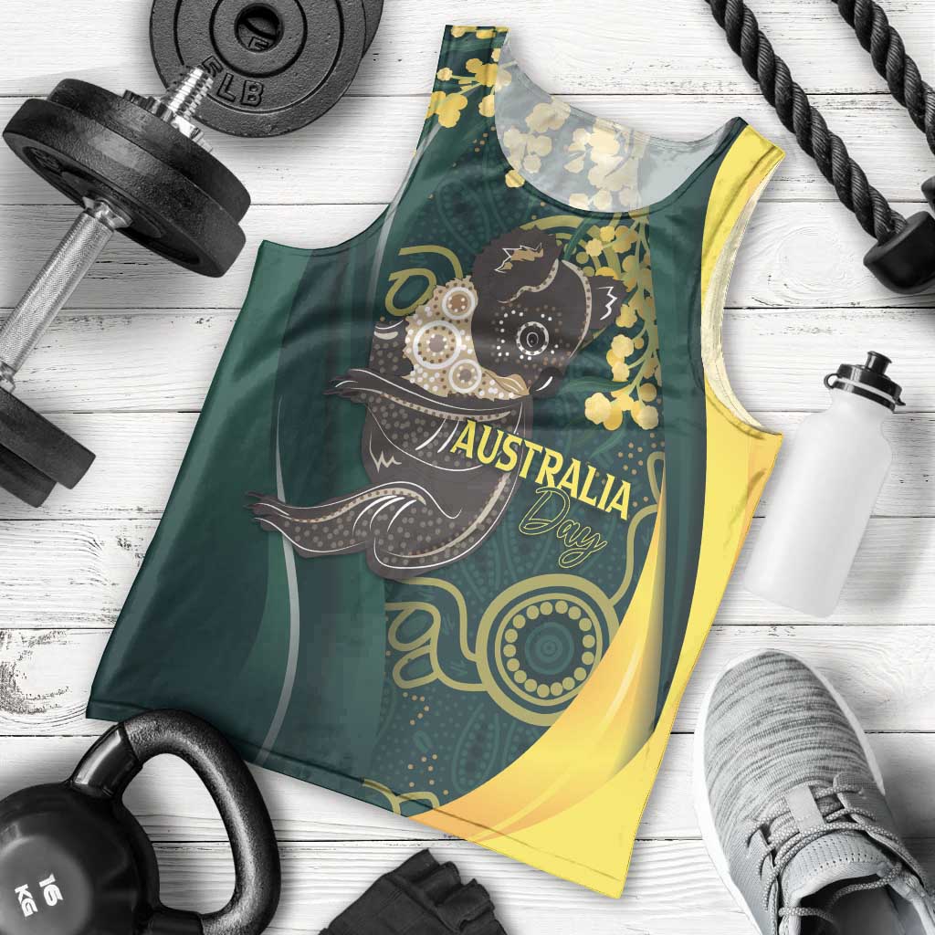 Australia Day Men Tank Top Koala Aboriginal Art