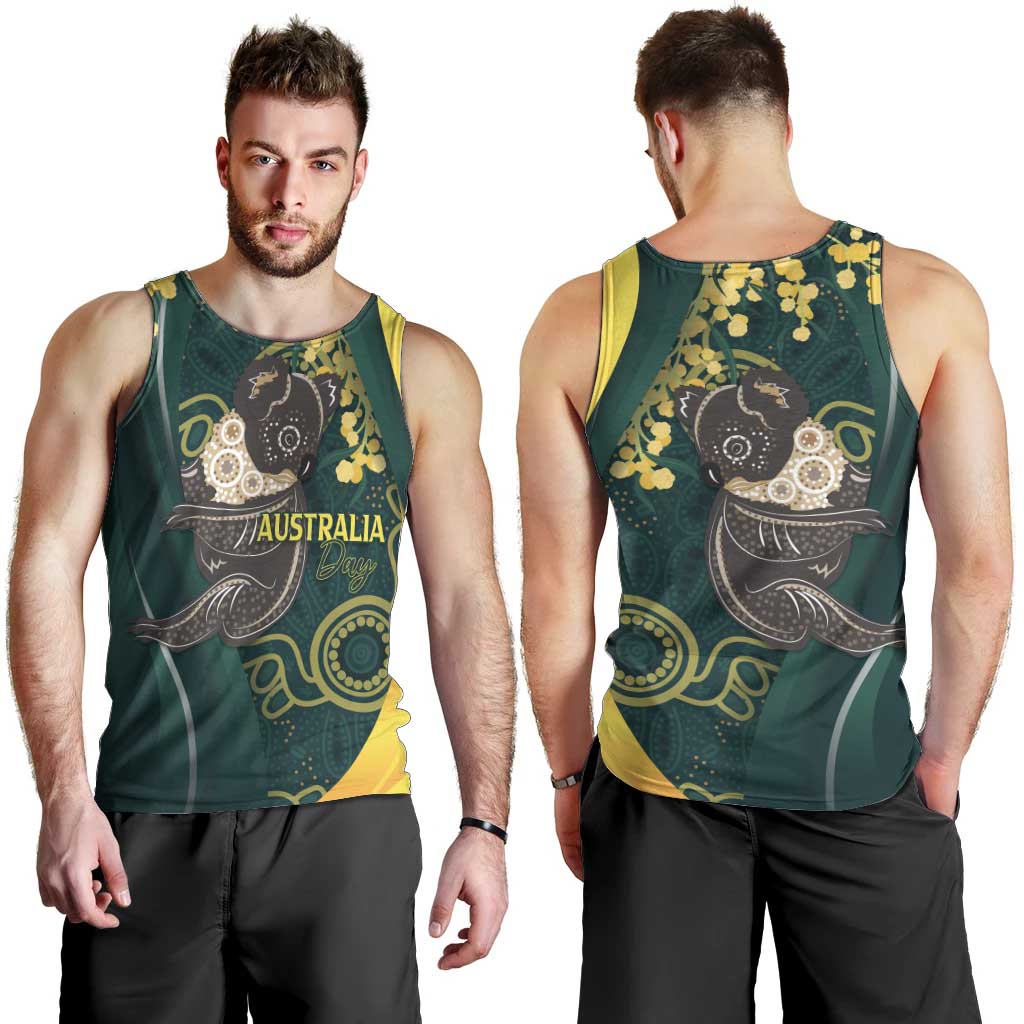 Australia Day Men Tank Top Koala Aboriginal Art