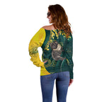 Australia Day Off Shoulder Sweater Koala Aboriginal Art