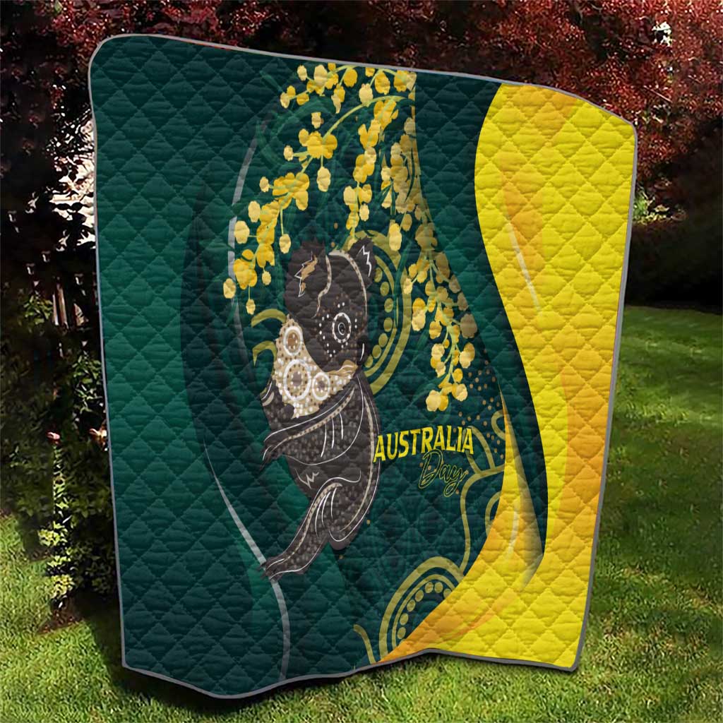 Australia Day Quilt Koala Aboriginal Art