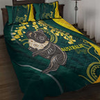 Australia Day Quilt Bed Set Koala Aboriginal Art
