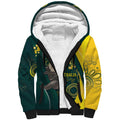 Australia Day Sherpa Hoodie Koala Aboriginal Art