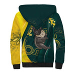 Australia Day Sherpa Hoodie Koala Aboriginal Art