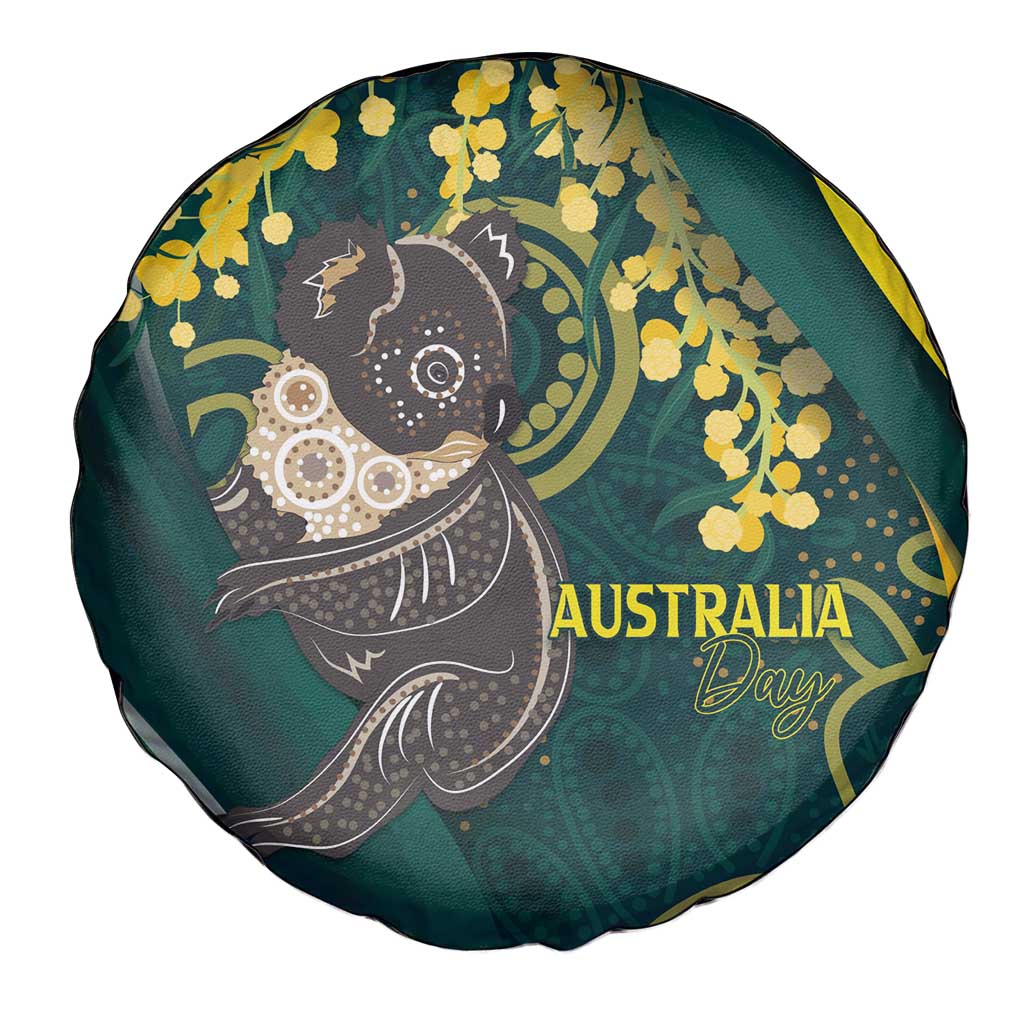 Australia Day Spare Tire Cover Koala Aboriginal Art