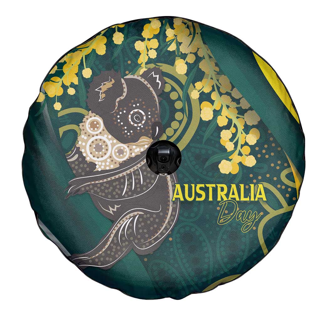 Australia Day Spare Tire Cover Koala Aboriginal Art