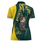 Australia Day Women Polo Shirt Koala Aboriginal Art