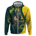 Australia Day Zip Hoodie Koala Aboriginal Art