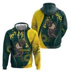Australia Day Zip Hoodie Koala Aboriginal Art