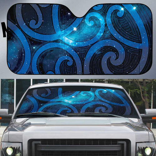 New Zealand Maori Matariki Auto Sun Shade Galaxy Kowhaiwhai